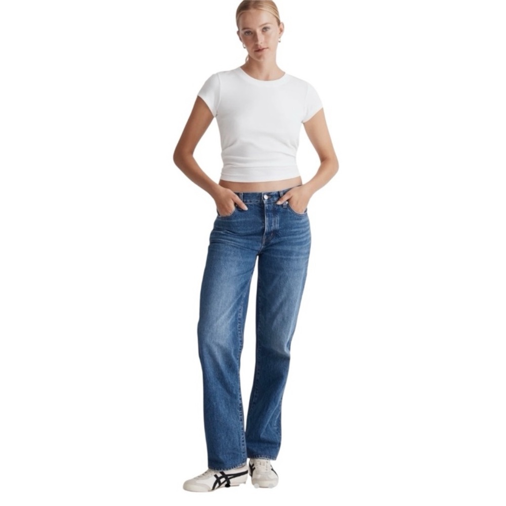 NWOT Madewell Low Slung Straight Jeans Palmina Wash Size 26